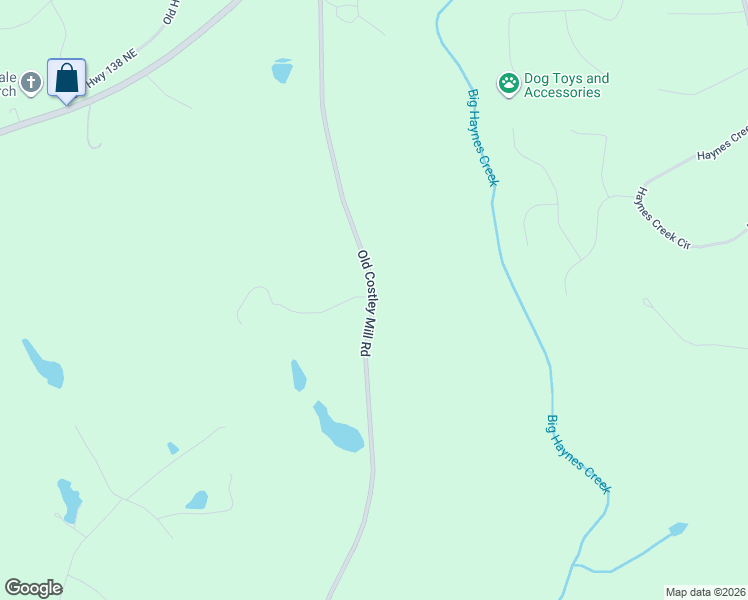 map of restaurants, bars, coffee shops, grocery stores, and more near 2012 Old Costley Mill Road in Conyers