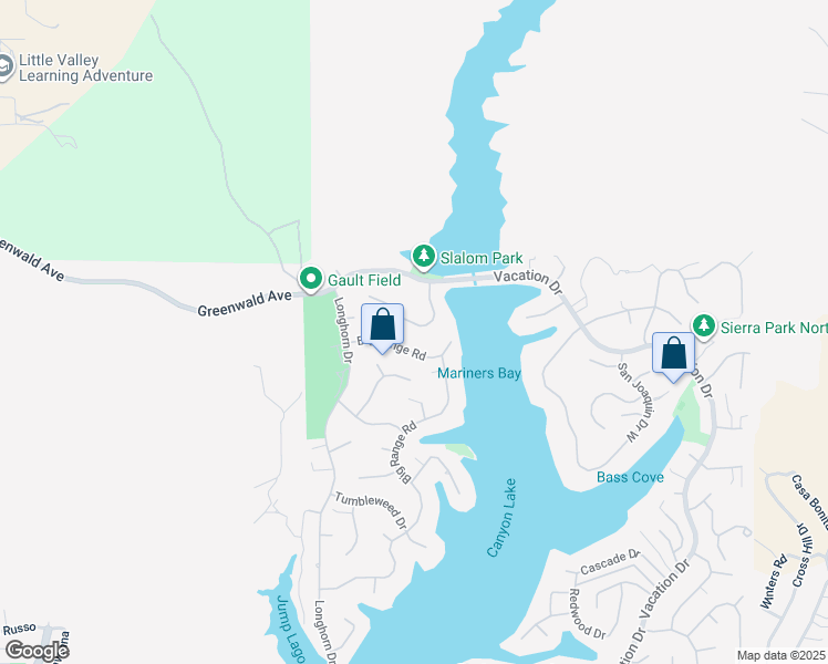 map of restaurants, bars, coffee shops, grocery stores, and more near 29198 Old Wrangler Road in Canyon Lake