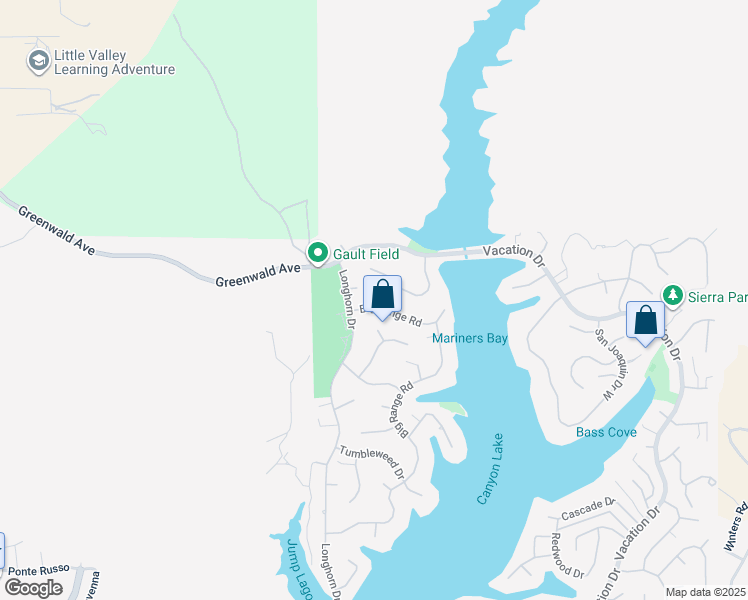 map of restaurants, bars, coffee shops, grocery stores, and more near 29018 Big Range Road in Canyon Lake