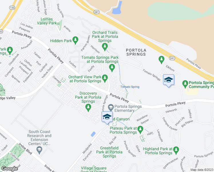 map of restaurants, bars, coffee shops, grocery stores, and more near 282 Borrego in Irvine