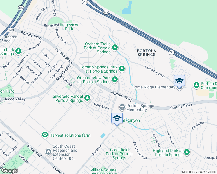 map of restaurants, bars, coffee shops, grocery stores, and more near 228 Borrego in Irvine