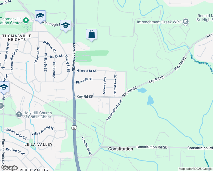 map of restaurants, bars, coffee shops, grocery stores, and more near 1122 Dobbs Drive Southeast in Atlanta