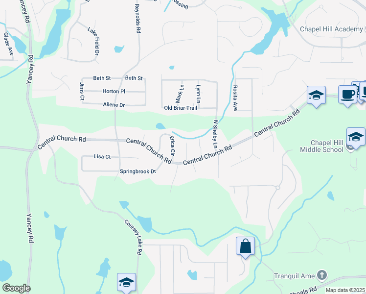 map of restaurants, bars, coffee shops, grocery stores, and more near 3986 Holland Drive in Douglasville