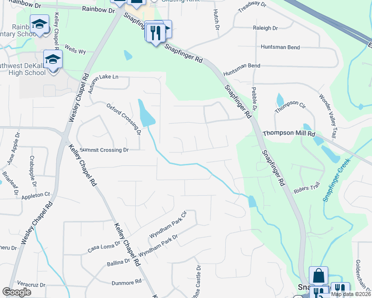 map of restaurants, bars, coffee shops, grocery stores, and more near 2988 Sebring Court in Decatur