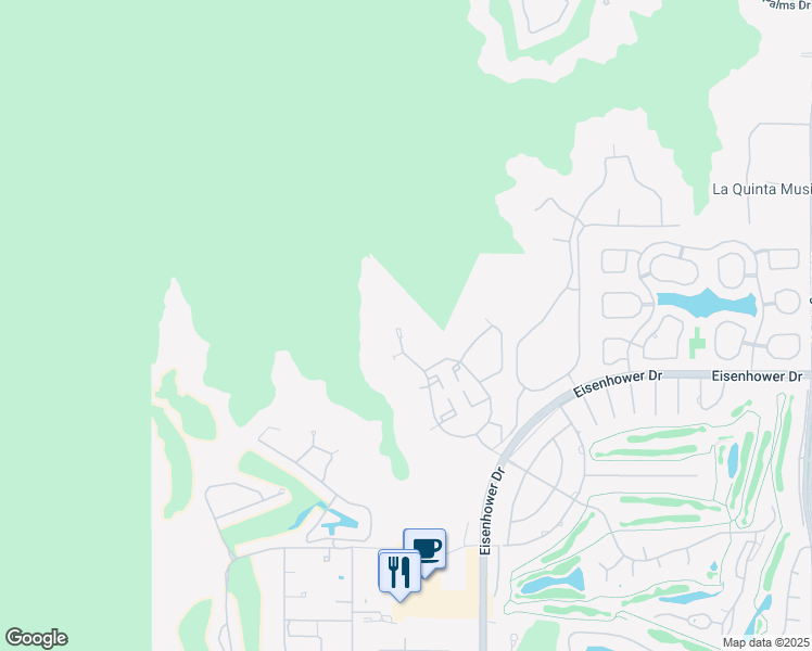 map of restaurants, bars, coffee shops, grocery stores, and more near 48405 Legacy Drive in La Quinta