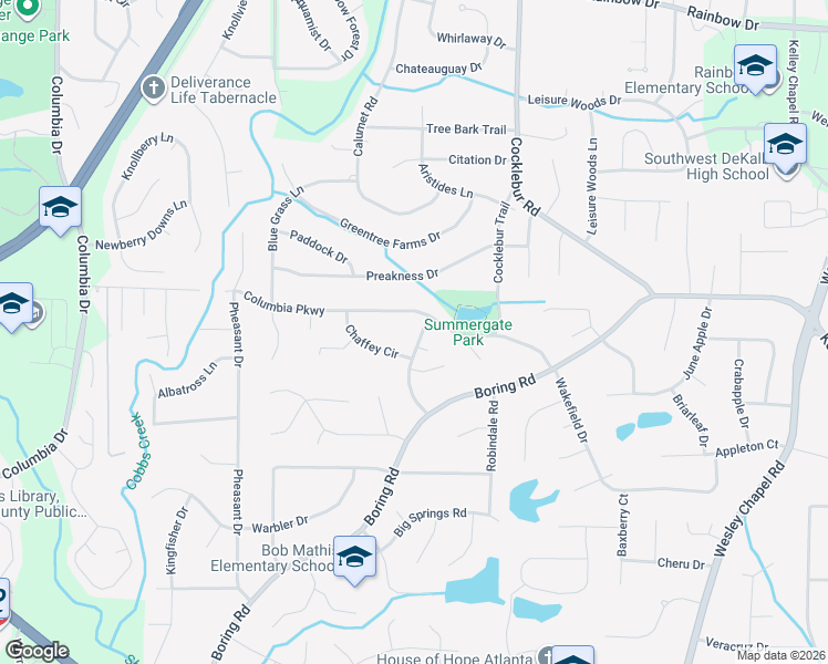 map of restaurants, bars, coffee shops, grocery stores, and more near 3009 Donavan Way in Decatur