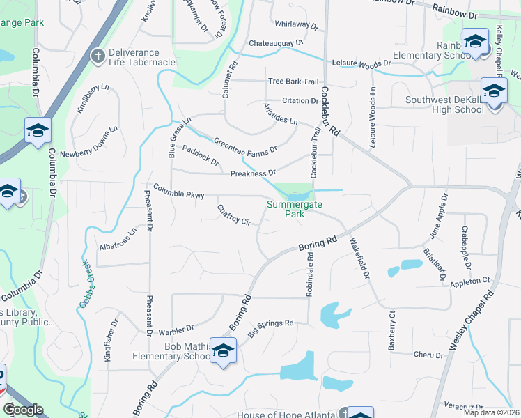 map of restaurants, bars, coffee shops, grocery stores, and more near 3009 Donavan Way in Decatur