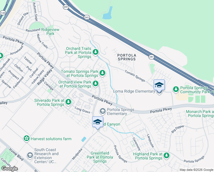 map of restaurants, bars, coffee shops, grocery stores, and more near 194 Desert Bloom in Trabuco Canyon
