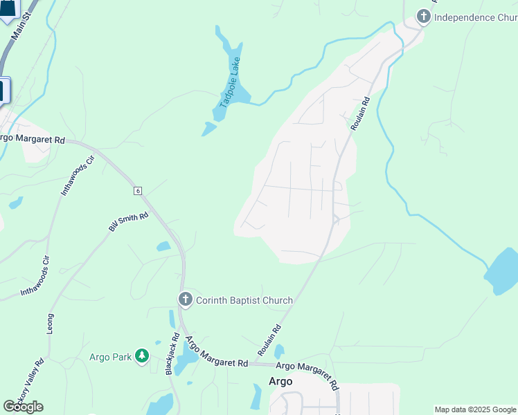 map of restaurants, bars, coffee shops, grocery stores, and more near 135 Oakview Lane in Odenville