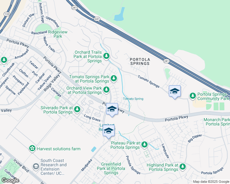 map of restaurants, bars, coffee shops, grocery stores, and more near 198 Desert Bloom in Irvine