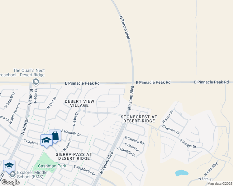 map of restaurants, bars, coffee shops, grocery stores, and more near 4712 East Navigator Lane in Phoenix