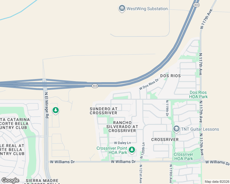 map of restaurants, bars, coffee shops, grocery stores, and more near 12240 West Electra Lane in Sun City