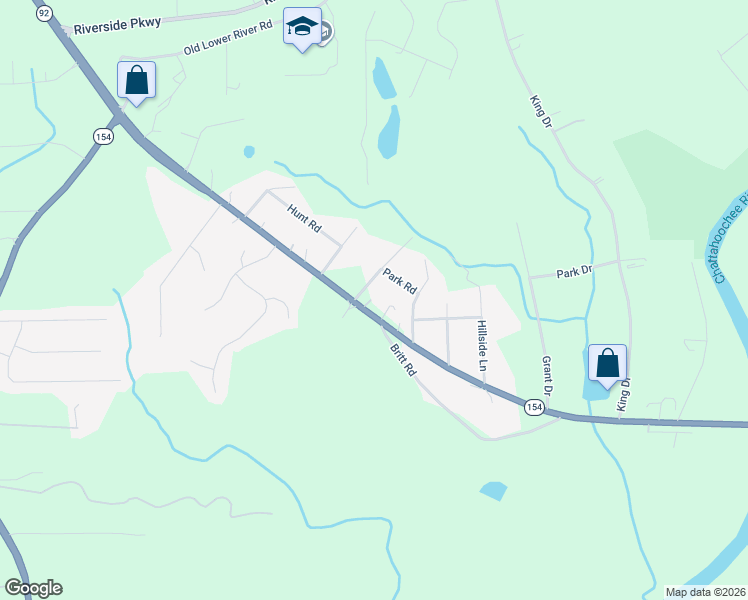 map of restaurants, bars, coffee shops, grocery stores, and more near 3944 Georgia 166 in Douglasville