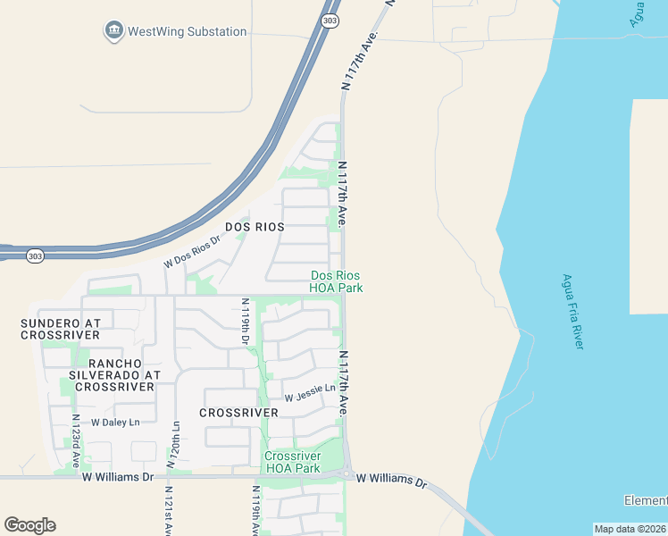 map of restaurants, bars, coffee shops, grocery stores, and more near 23505 North 117th Drive in Sun City