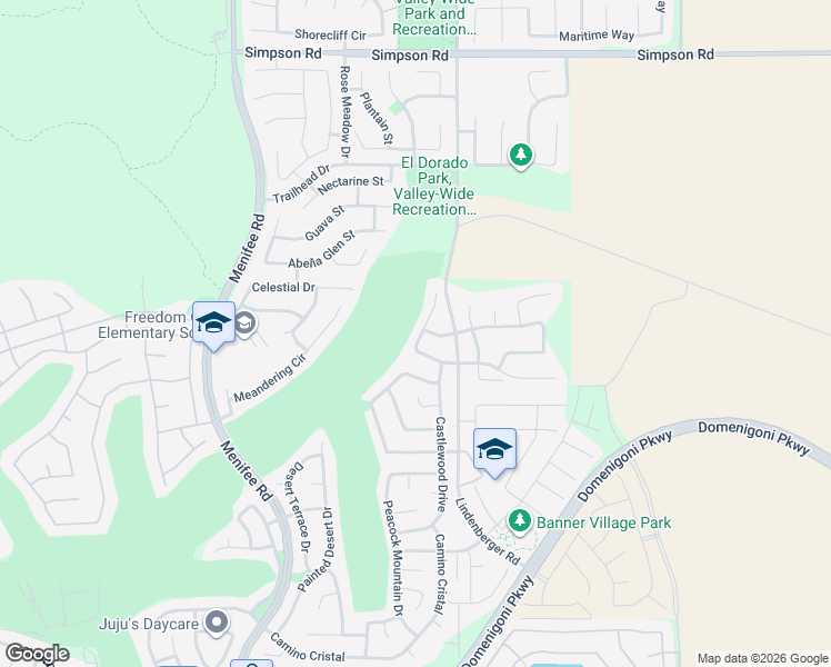 map of restaurants, bars, coffee shops, grocery stores, and more near 29141 Salrio Drive in Menifee
