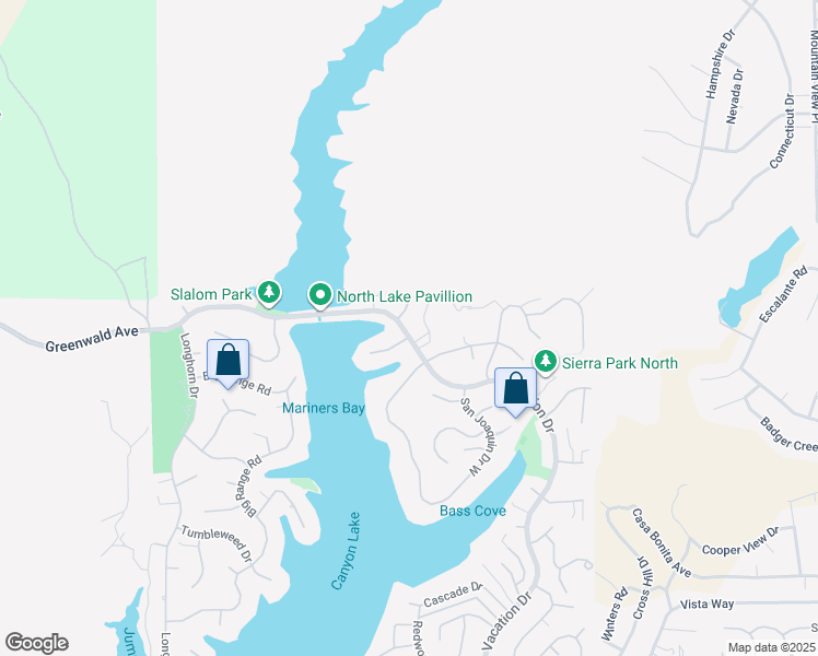 map of restaurants, bars, coffee shops, grocery stores, and more near 28830 Vacation Drive in Canyon Lake