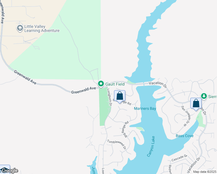 map of restaurants, bars, coffee shops, grocery stores, and more near Longhorn Drive in Menifee