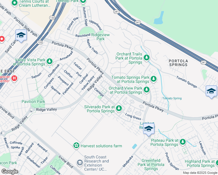 map of restaurants, bars, coffee shops, grocery stores, and more near 64 White Sage in Irvine