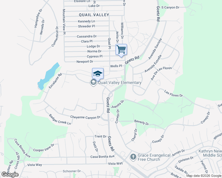 map of restaurants, bars, coffee shops, grocery stores, and more near 23868 Silver Summit Court in Canyon Lake