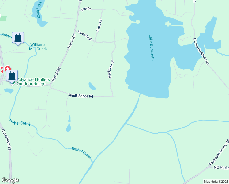 map of restaurants, bars, coffee shops, grocery stores, and more near 463 Spruill Bridge Road in Temple