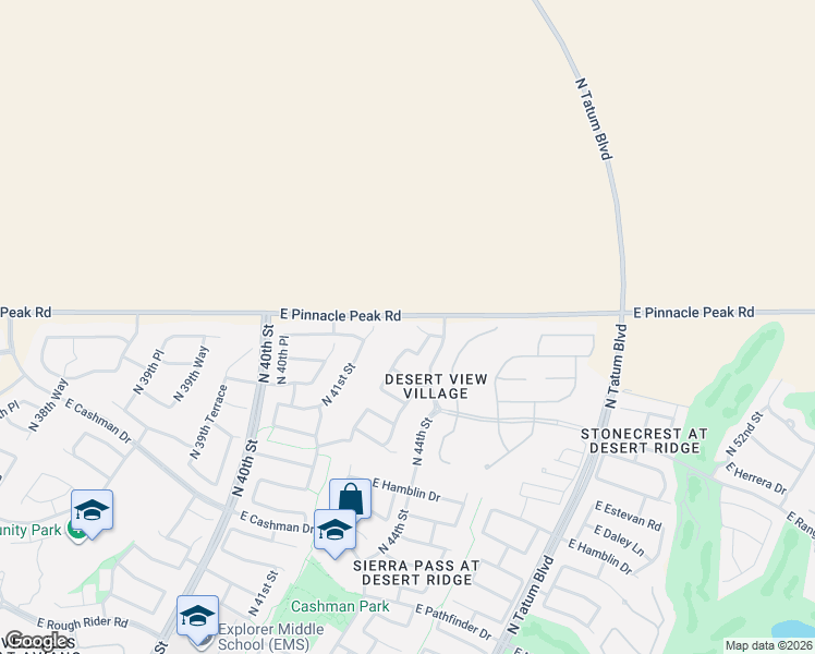 map of restaurants, bars, coffee shops, grocery stores, and more near 4250 East Casitas Del Rio Drive in Phoenix