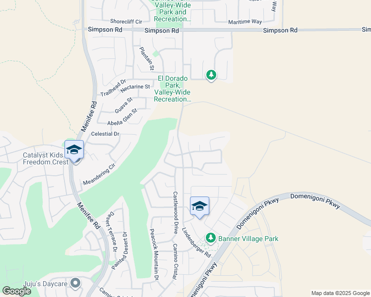 map of restaurants, bars, coffee shops, grocery stores, and more near 29053 Oak Creek Road in Menifee