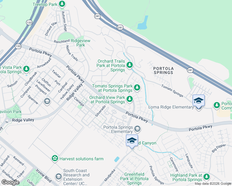 map of restaurants, bars, coffee shops, grocery stores, and more near 209 Firefly in Irvine