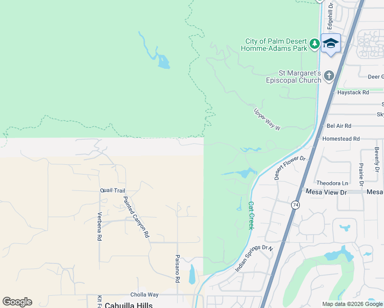 map of restaurants, bars, coffee shops, grocery stores, and more near in Palm Desert