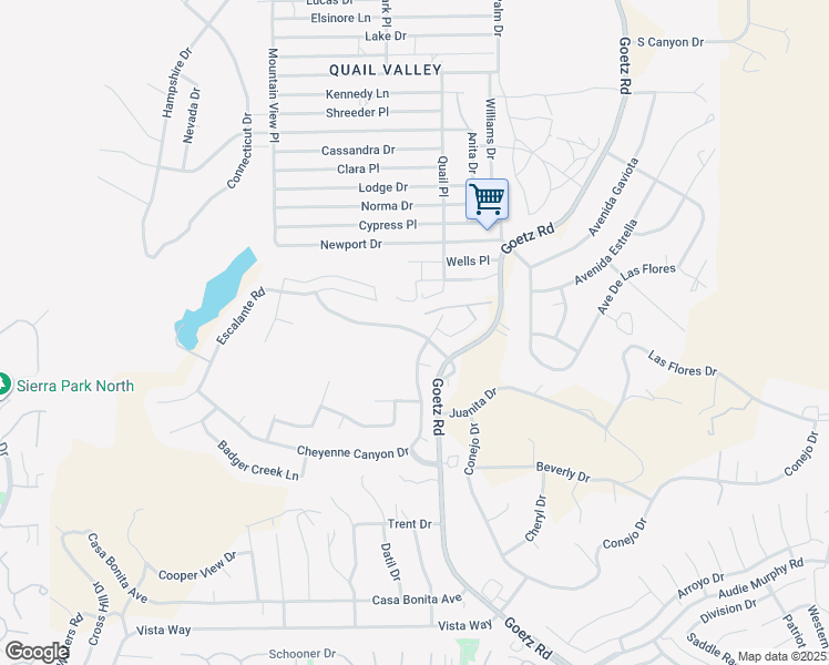 map of restaurants, bars, coffee shops, grocery stores, and more near 23742 Canyon Heights Drive in Menifee