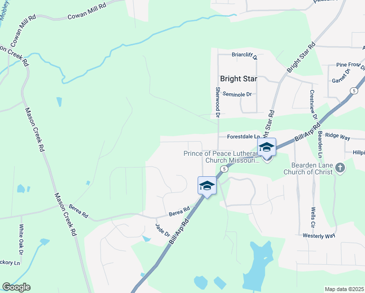 map of restaurants, bars, coffee shops, grocery stores, and more near 3881 Nations Drive in Douglasville