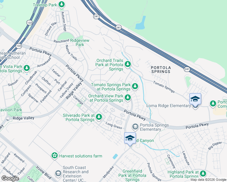 map of restaurants, bars, coffee shops, grocery stores, and more near 181 Firefly in Irvine