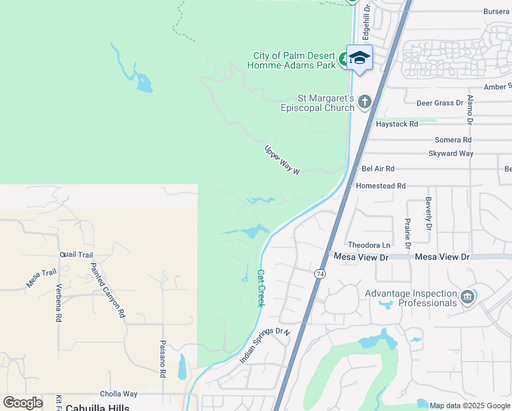 map of restaurants, bars, coffee shops, grocery stores, and more near Stone Eagle Drive in Palm Desert