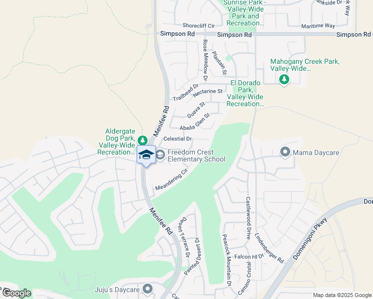 map of restaurants, bars, coffee shops, grocery stores, and more near 29105 Bluestone Drive in Menifee