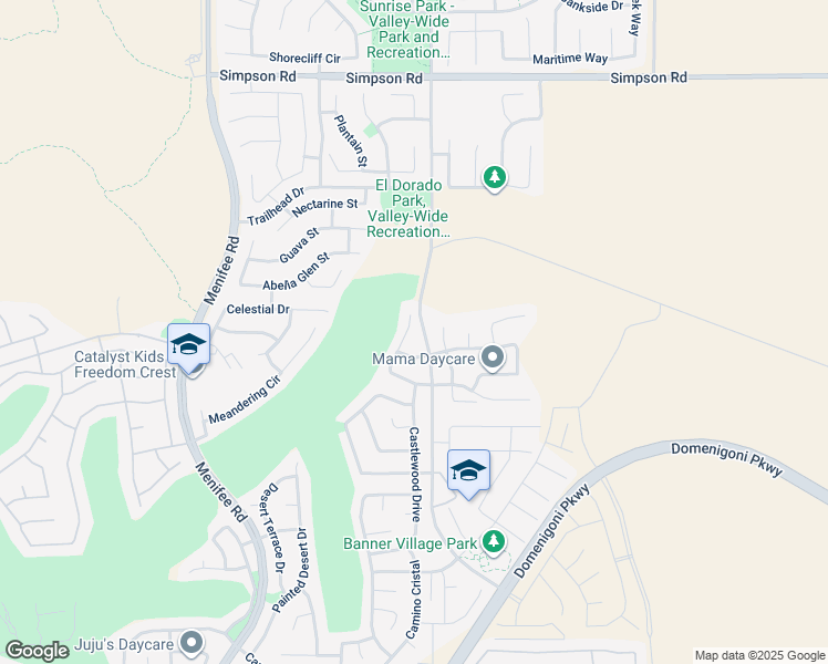 map of restaurants, bars, coffee shops, grocery stores, and more near 29066 Salrio Drive in Menifee