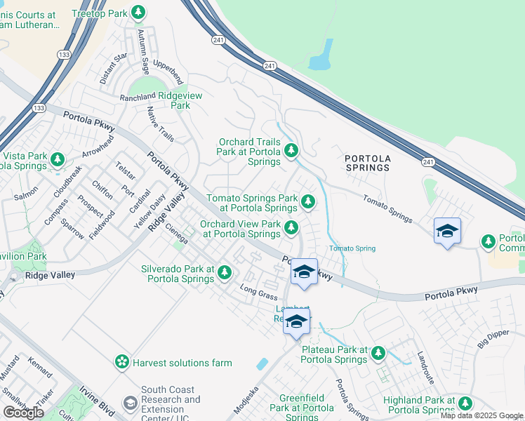 map of restaurants, bars, coffee shops, grocery stores, and more near 197 Firefly in Irvine