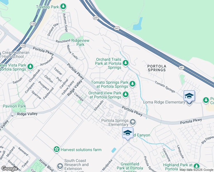 map of restaurants, bars, coffee shops, grocery stores, and more near 226 Firefly in Irvine