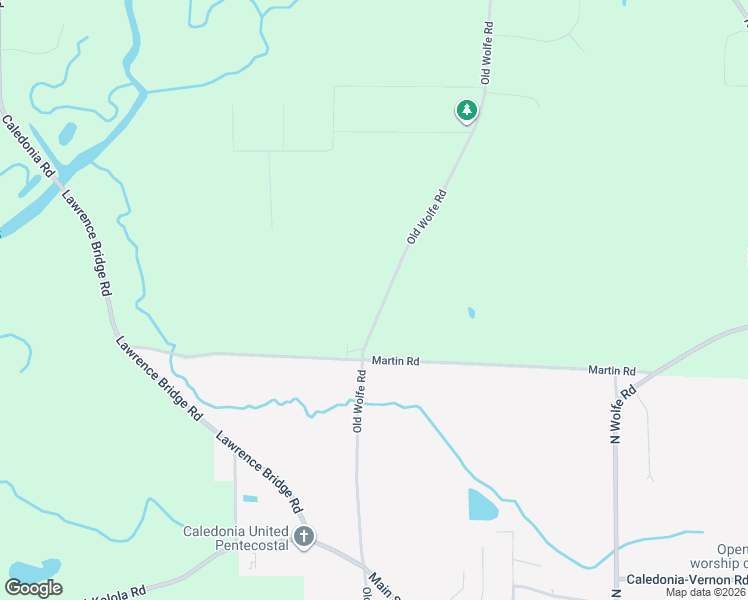 map of restaurants, bars, coffee shops, grocery stores, and more near 3165 Old Wolf Road in Caledonia