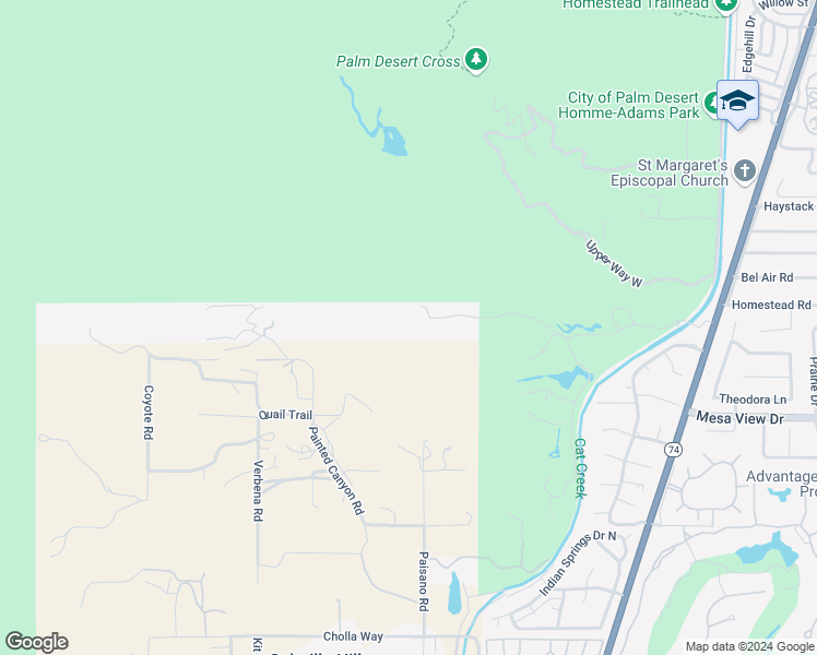 map of restaurants, bars, coffee shops, grocery stores, and more near in Palm Desert