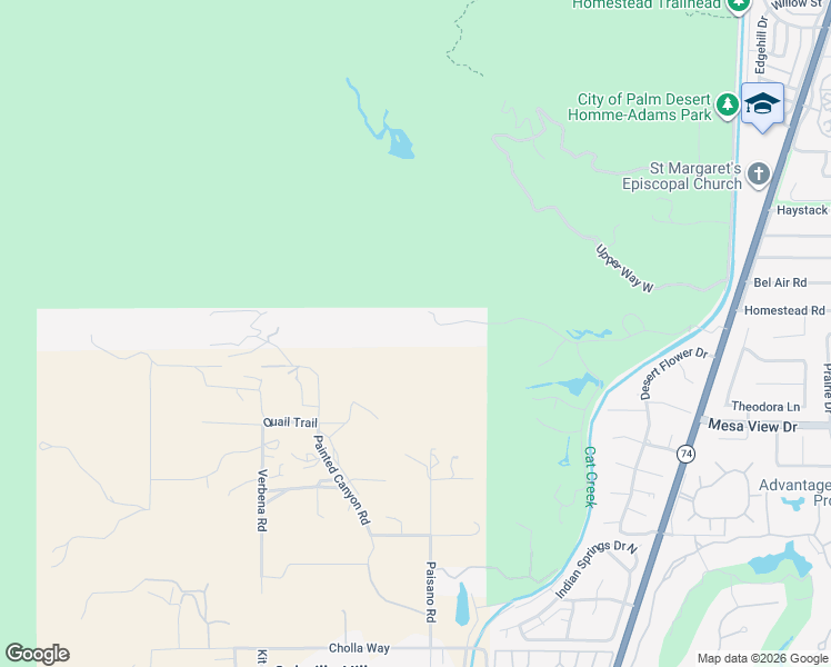 map of restaurants, bars, coffee shops, grocery stores, and more near 72500 Stone Eagle Drive in Palm Desert