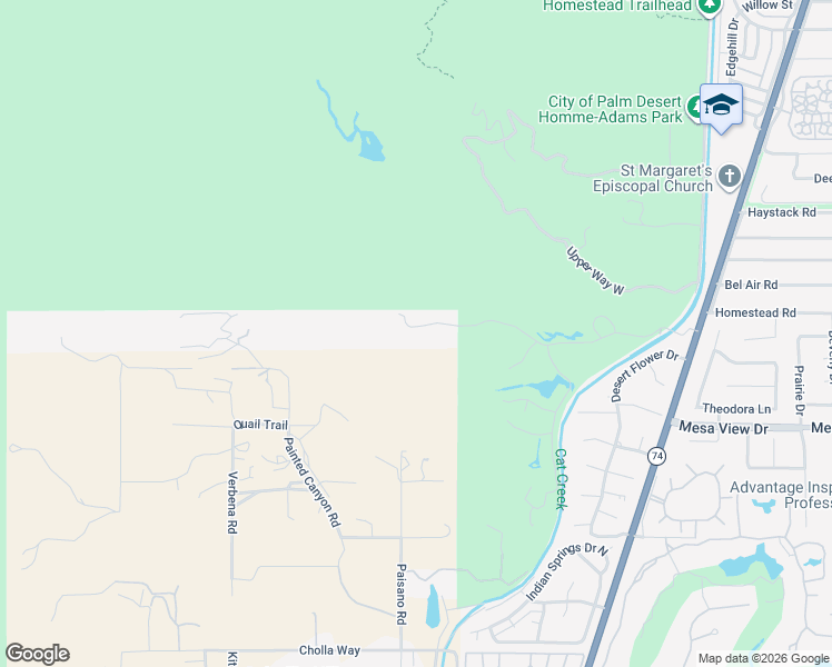 map of restaurants, bars, coffee shops, grocery stores, and more near in Palm Desert