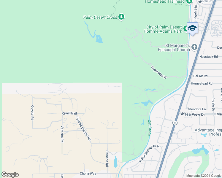 map of restaurants, bars, coffee shops, grocery stores, and more near in Palm Desert