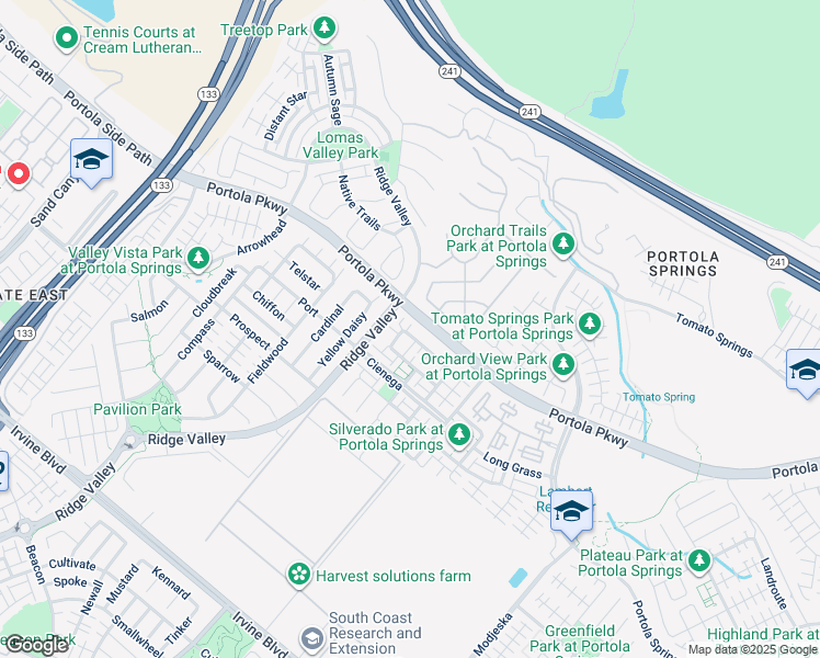 map of restaurants, bars, coffee shops, grocery stores, and more near 59 Keepsake in Irvine