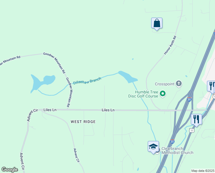 map of restaurants, bars, coffee shops, grocery stores, and more near 6731 Clear Creek Circle in Trussville