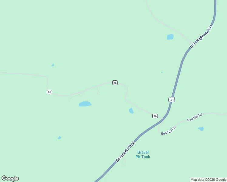 map of restaurants, bars, coffee shops, grocery stores, and more near Forest Service Road 26 in Greenlee County