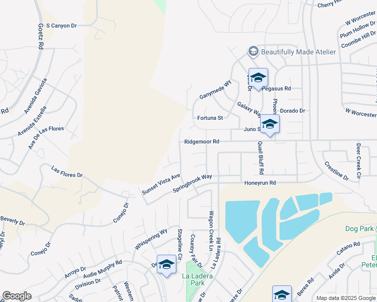 map of restaurants, bars, coffee shops, grocery stores, and more near 25004 Crestpeak Court in Menifee