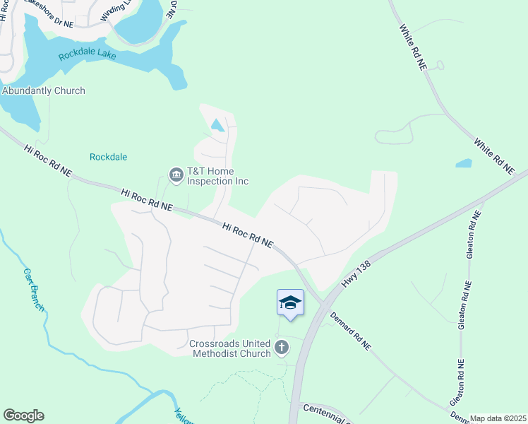 map of restaurants, bars, coffee shops, grocery stores, and more near 2505 King Louis Road Northeast in Conyers