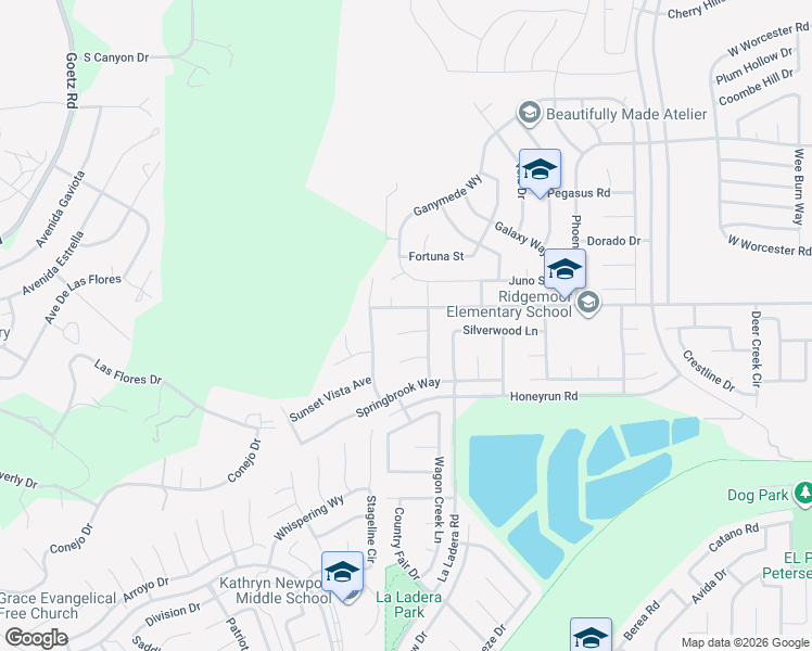 map of restaurants, bars, coffee shops, grocery stores, and more near 25046 Crestpeak Court in Menifee
