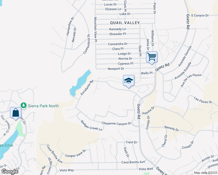 map of restaurants, bars, coffee shops, grocery stores, and more near 23625 Canyon Heights Drive in Canyon Lake