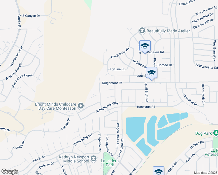 map of restaurants, bars, coffee shops, grocery stores, and more near 25046 Crestpeak Court in Menifee