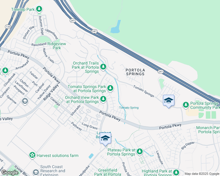 map of restaurants, bars, coffee shops, grocery stores, and more near 121 Coyote Brush in Irvine